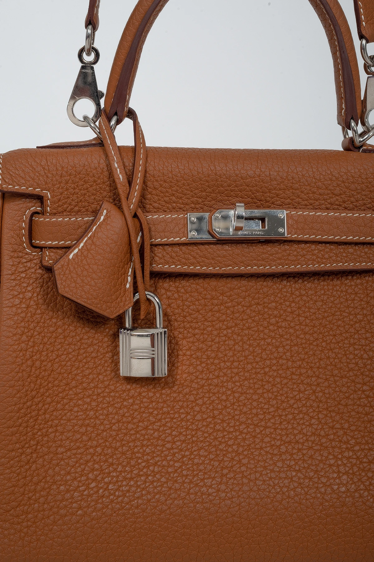 Hermes Birkin bag in caramel color