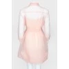 Pink transparent dress with combination