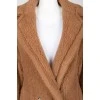 Brown coat of camel wool on buttons