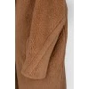 Brown coat of camel wool on buttons