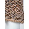 Sleeveless brown knitted dress