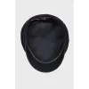 Black textile cap
