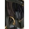 Runaway bag with khaki snakeskin inserts