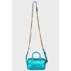 Small turquoise handbag