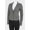 Gray viscose jacket with buttons