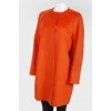 Orange wool coat with tag