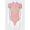 Pink buttons bodysuit