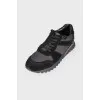 Black men's sneakers with tag