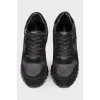 Black men's sneakers with tag