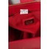 Red bag in the shape of a trapezoid
