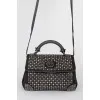 Black bag with spikes and rhinestones