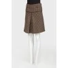 Dark green wool zipper skirt