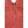 Red denim buttoned jacket