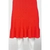 Red high-waisted skirt