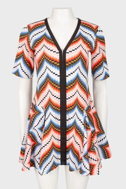 Colored geometric pattern dress