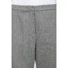 Gray wool straight cut pants