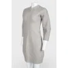 Gray wool dress with pockets
