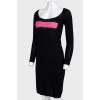 Black knit dress