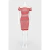 Knitted striped dress