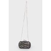Black lace on the chain clutch bag