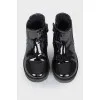 Children's patent leather boots