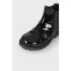 Children's patent leather boots