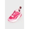 Pink platform sneakers