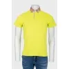 Lemon yellow men's polo shirt