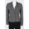 Gray patched shoulders blazer