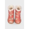 Children's insulated red boots