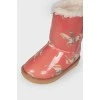 Children's insulated red boots