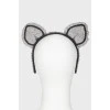 Black hoop with lace ears