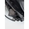 Leather bag with peekaboo frills