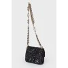 Black handbag in sequins