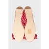 Red cage ballet shoes