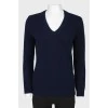 Blue straight cut sweater