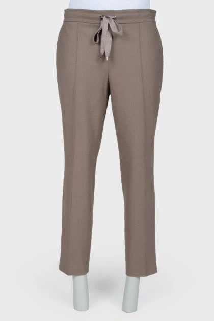 Wool trousers with arrows