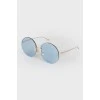Sunglasses with mirror round glass
