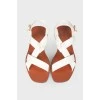 Sandals white, with tag