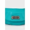Turquoise leather handbag