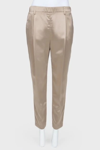Silk pants, with the tag