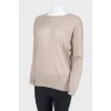 Long open back sweatshirt, with the tag
