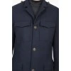 Men's coat dark blue, with the tag
