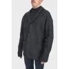 Men's woolen gray buttoned jacket; with tag