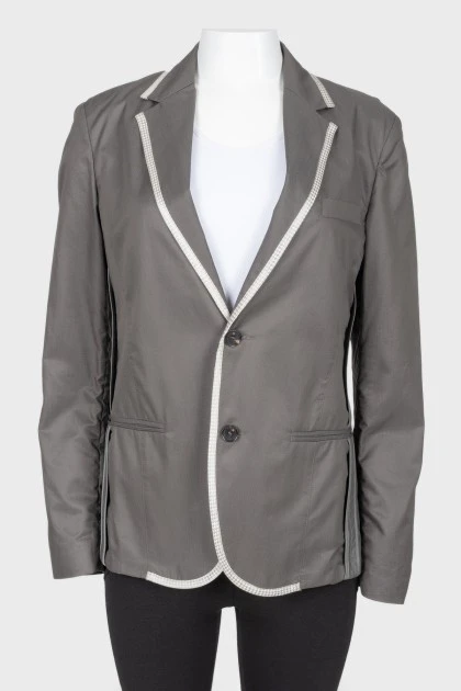Men's gray buttoned jacket with tag