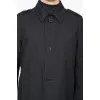 Black men's buttons raincoat with tag