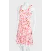 Pink floral sleeveless dress