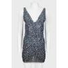 Evening multicolored sequins dress