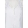 White sleeveless top with tag