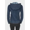 Knitted zippered hoodie